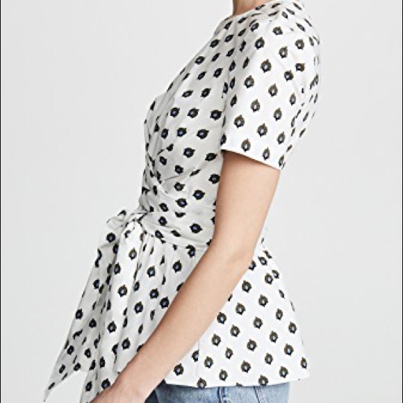 DVF GLORIA TOP IN FLEUR DOT IVORY SIZE Small - Picture 7 of 12